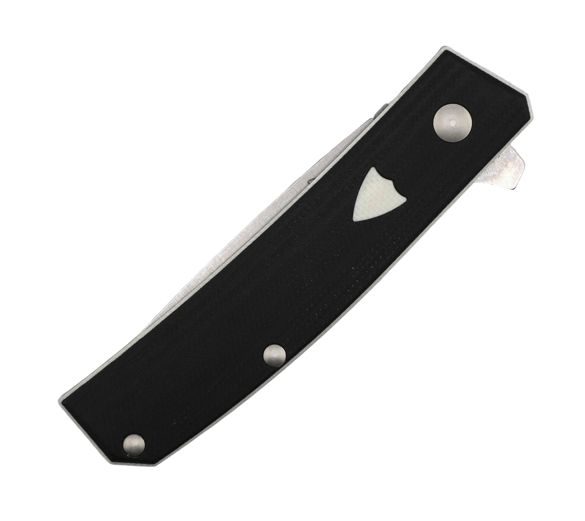 Benchmade Tengu Flipper 601 Jared Oeser Satin 20CV Tanto Knife Black over White G10 (Discontinued)
