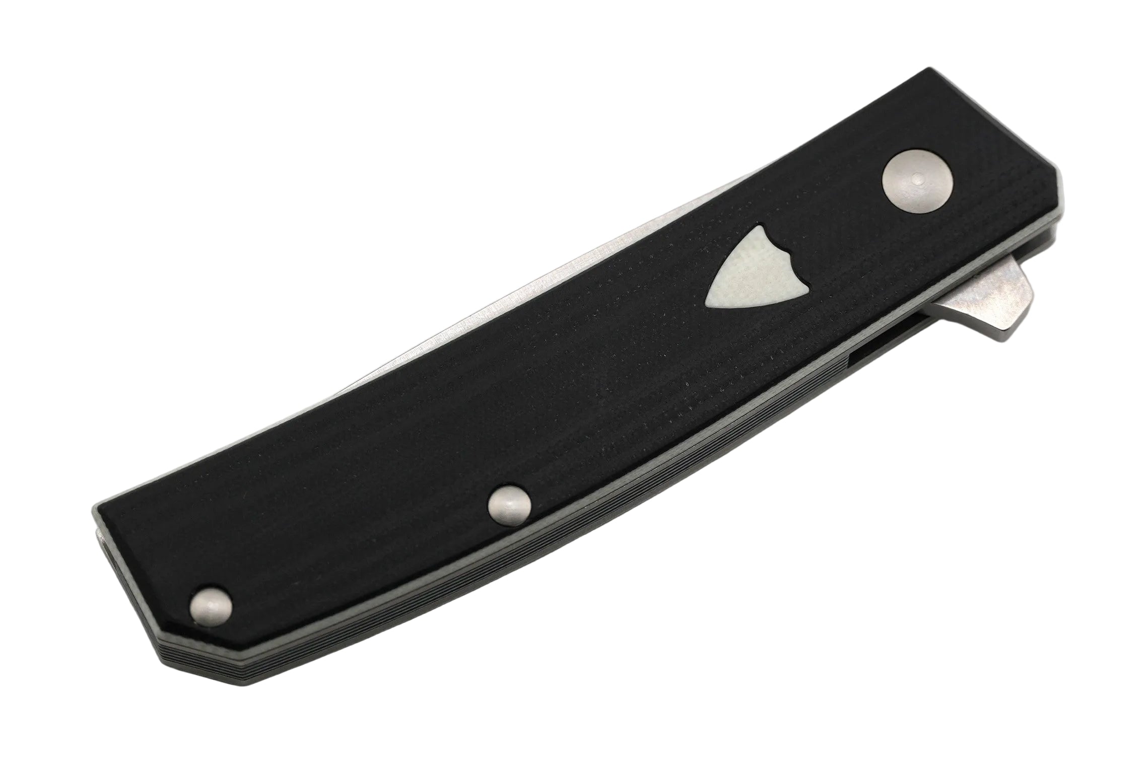 Benchmade Tengu Flipper 601 Jared Oeser Satin 20CV Tanto Knife Black over White G10 (Discontinued)