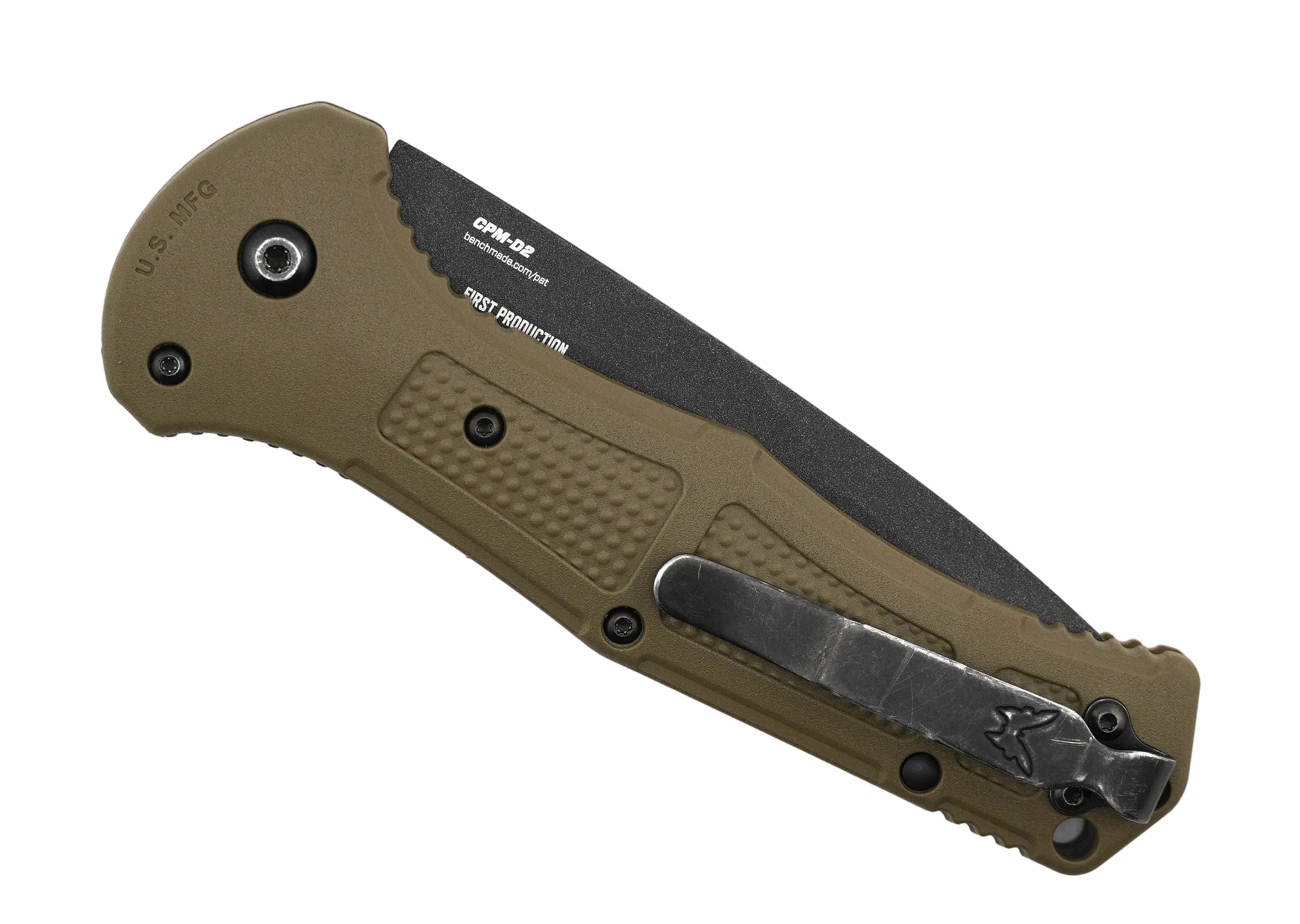 Benchmade Claymore Auto Knife 9070SBK-1 CPM-D2 Ranger Green Grivory Handles (Pre-Owned)