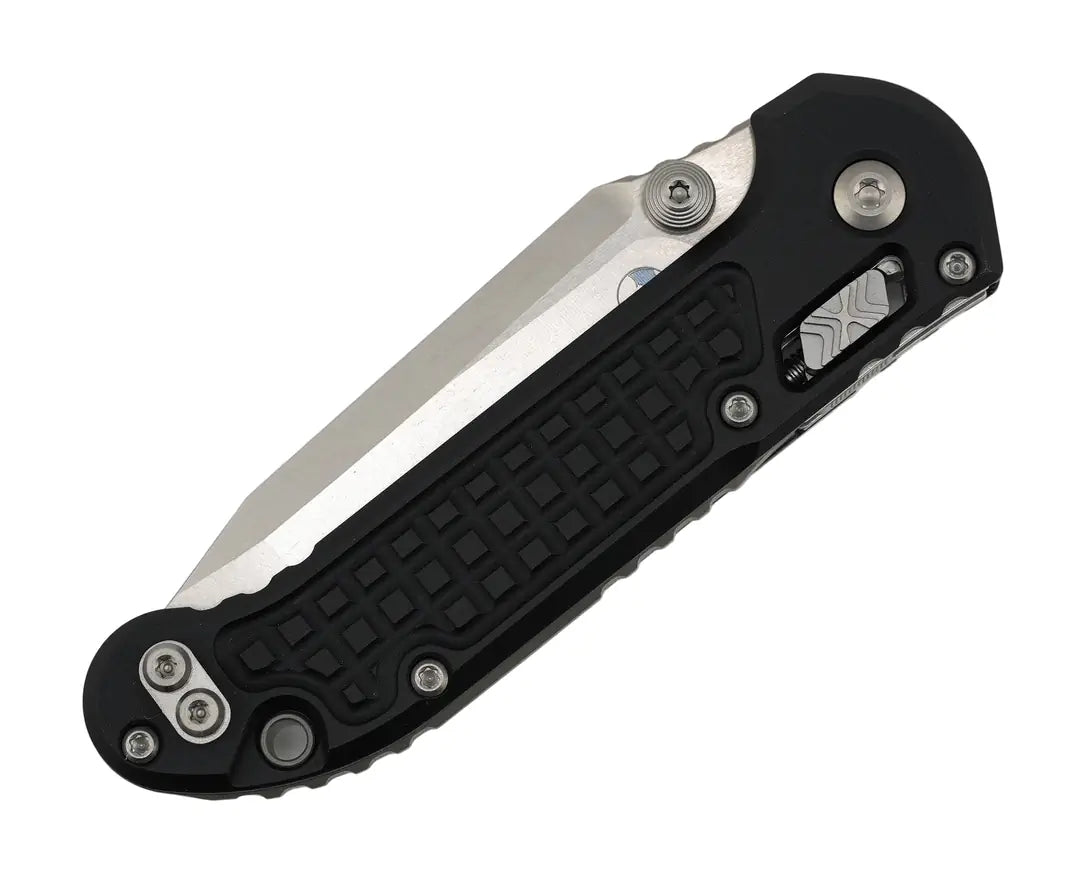 Microtech LUDT RAM-LOK Manual Folding Knife 3.45" M390MK Stonewashed Tanto Black Frag Aluminum Handles