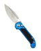 Microtech LUDT Auto Folding Knife Blue/Grip Inlay 3.4" Drop Point Stonewash 1135-10BL from NORTH RIVER OUTDOORS