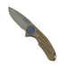 Curtiss F3 Med MagnaCut Slicer Flipper Knife 3.25" Ball-Mill Bronze Blasted Hardware from NORTH RIVER OUTDOORS