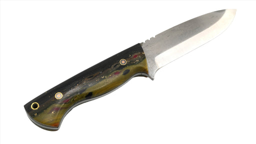 CUR Custom Kestrel Fixed Blade Beautiful Trout Pattern Handle (USA) from NORTH RIVER OUTDOORS