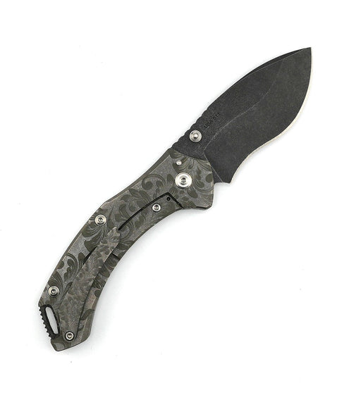Custom Engraved Toor Knives XT1 Bravo Carbon Fiber Folding Knife CPM S35VN (USA) from NORTH RIVER OUTDOORS