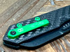 Heretic Knives Jinn Carbon Fiber w/ Toxic Green Hardware & DLC H013-6A-CFTX from NORTH RIVER OUTDOORS