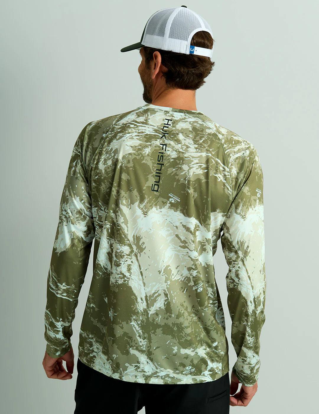 Huk Mossy Oak Pursuit Performance Crew (Mossy Oak Stormwater Freshwater) - NORTH RIVER OUTDOORS