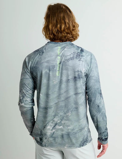 Huk Pursuit Performance Crew (Mossy Oak Calmwater Silver Sky) - NORTH RIVER OUTDOORS