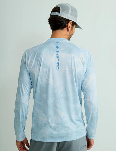 Huk Mossy Oak Pursuit Performance Crew (Mossy Oak Stormwater Bonefish) - NORTH RIVER OUTDOORS