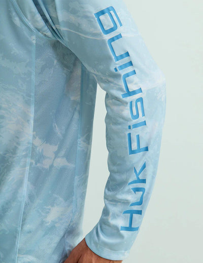 Huk Mossy Oak Pursuit Performance Crew (Mossy Oak Stormwater Bonefish) - NORTH RIVER OUTDOORS