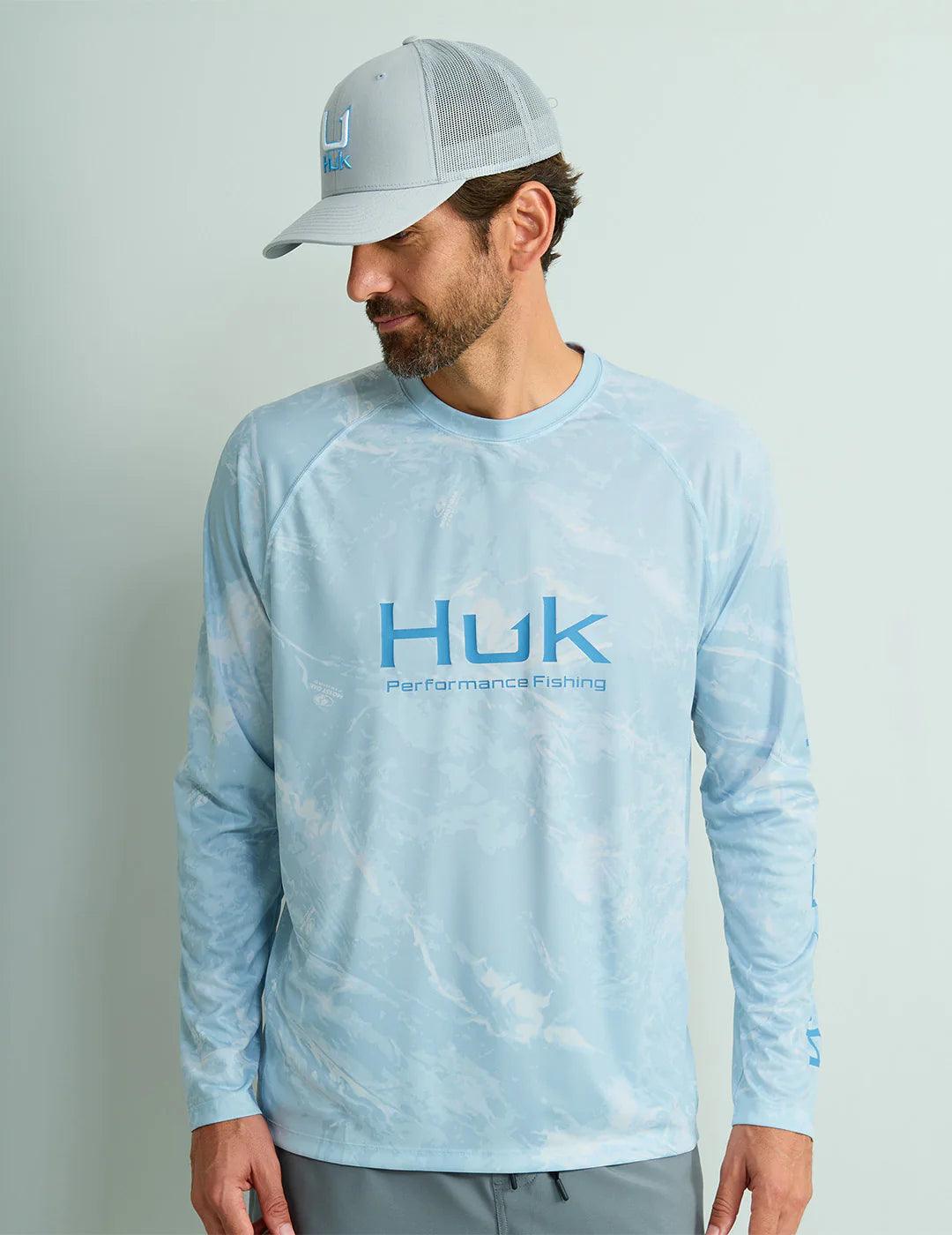 Huk Mossy Oak Pursuit Performance Crew (Mossy Oak Stormwater Bonefish) - NORTH RIVER OUTDOORS