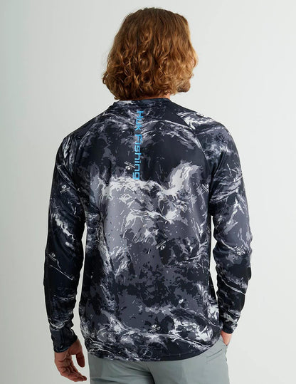 Huk Mossy Oak Pursuit Performance Crew (Mossy Oak Stormwater Midnight) - NORTH RIVER OUTDOORS