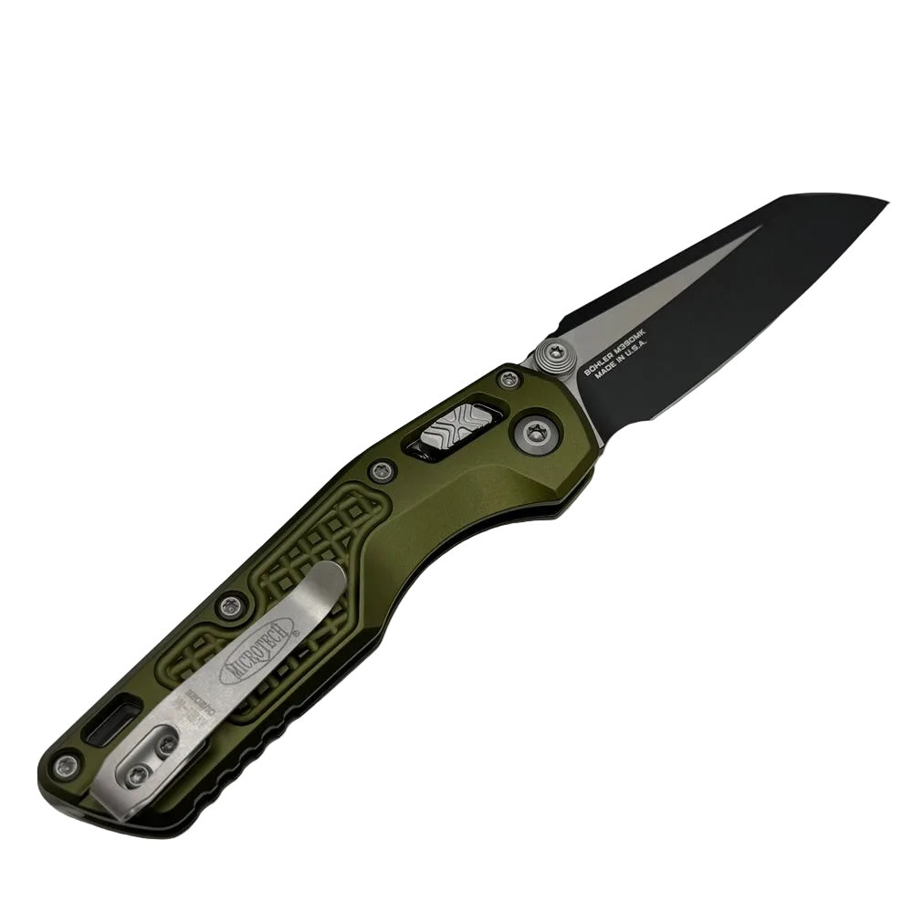 Microtech MSI Mini RAM LOK OD Green Frag Aluminum Handles Black