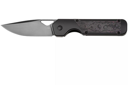 Kizer Militaw Frame Lock Knife Black Ti/ Purple Haze FC (3.4" Black) Ki3634A2