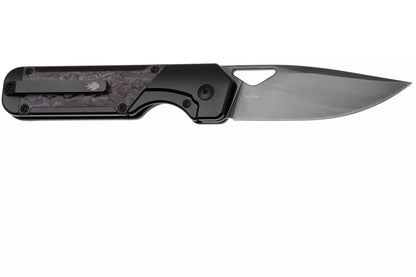 Kizer Militaw Frame Lock Knife Black Ti/ Purple Haze FC (3.4" Black) Ki3634A2