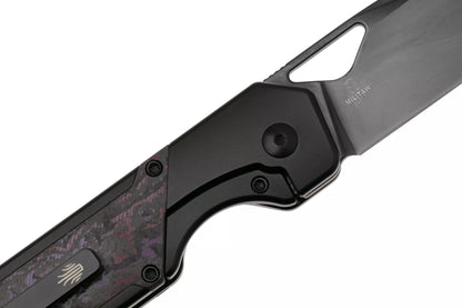 Kizer Militaw Frame Lock Knife Black Ti/ Purple Haze FC (3.4" Black) Ki3634A2