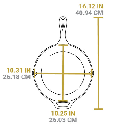 Lodge 10.25" Seasoned Cast Iron Skillet (USA Made)