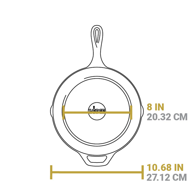 Lodge 10.25" Seasoned Cast Iron Skillet (USA Made)