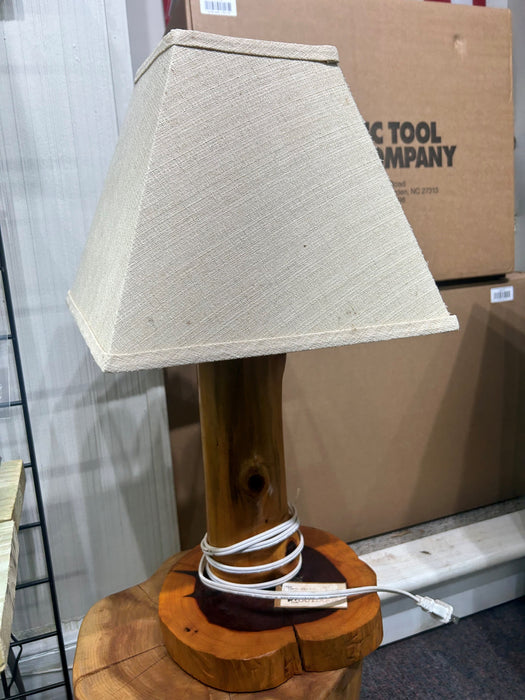 Hand crafted wood lamp from NORTH RIVER OUTDOORS