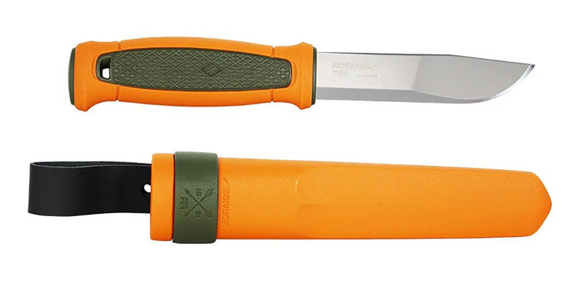 Morakniv Kansbol - Camping Fixed Blade Knife, Orange + Multi-Mount