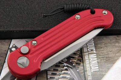 Microtech LUDT Automatic Knife Red (3.4" Black) 135-1RD - NORTH RIVER OUTDOORS