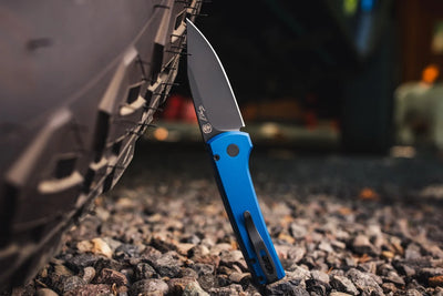 Pro-Tech Chavez Scapegoat Compact Auto Knife Blue Handle (3.2" DLC MagnaMax)