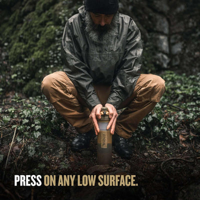 Grayl GeoPress Water Filter and Purifier Bottle Covert Edition - 24 fl. oz. - NORTH RIVER OUTDOORS
