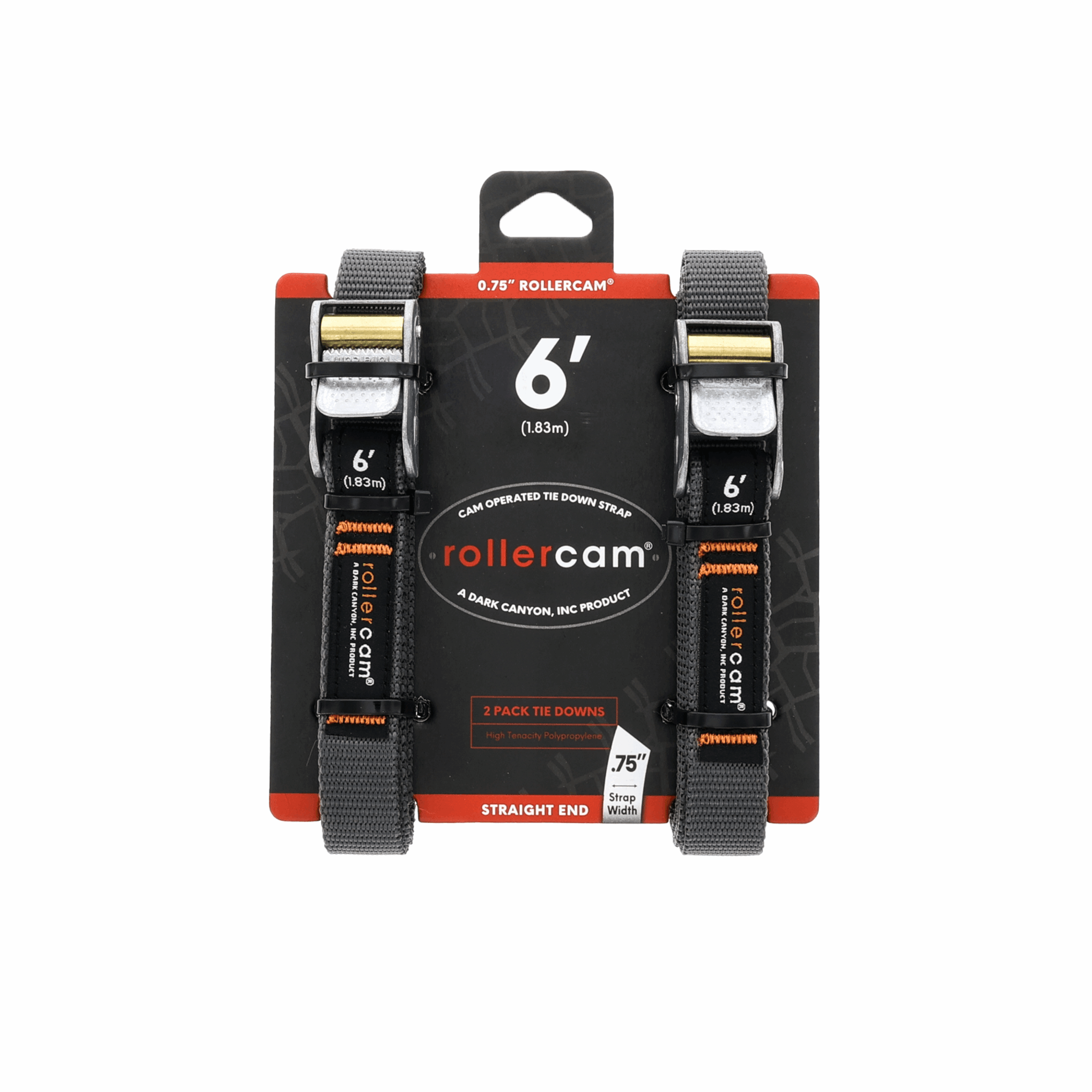 RollerCam 0.75" Straight End 2 Pack Tie Downs - NORTH RIVER OUTDOORS