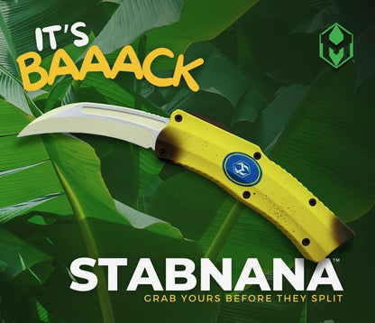 Heretic Stabnana Freshly Peeled OTF Auto Knife 3.2" MagnaCut Hawkbill ***Limited Run*** - NORTH RIVER OUTDOORS