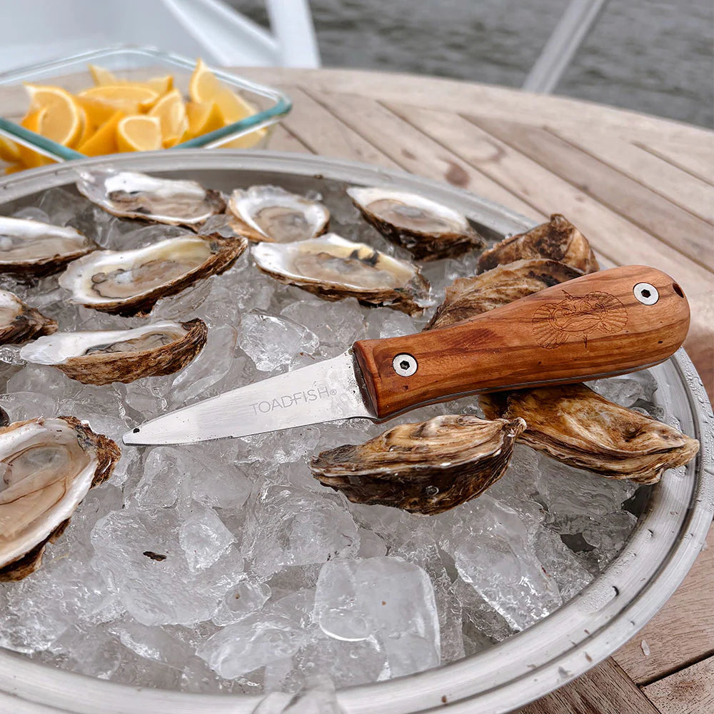 Limited Edition Professional Olive Wood Oyster Shucking Knife