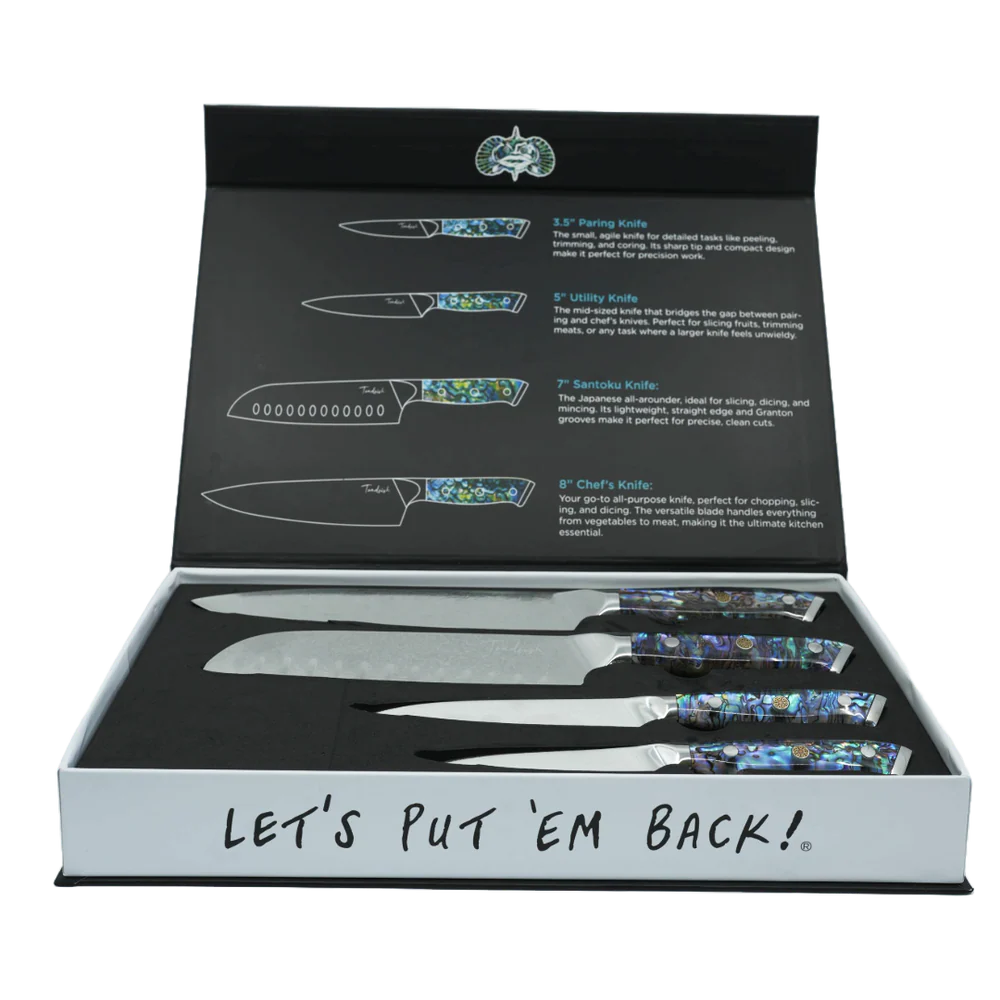 Toadfish 4pc Abalone Chef Knife Set
