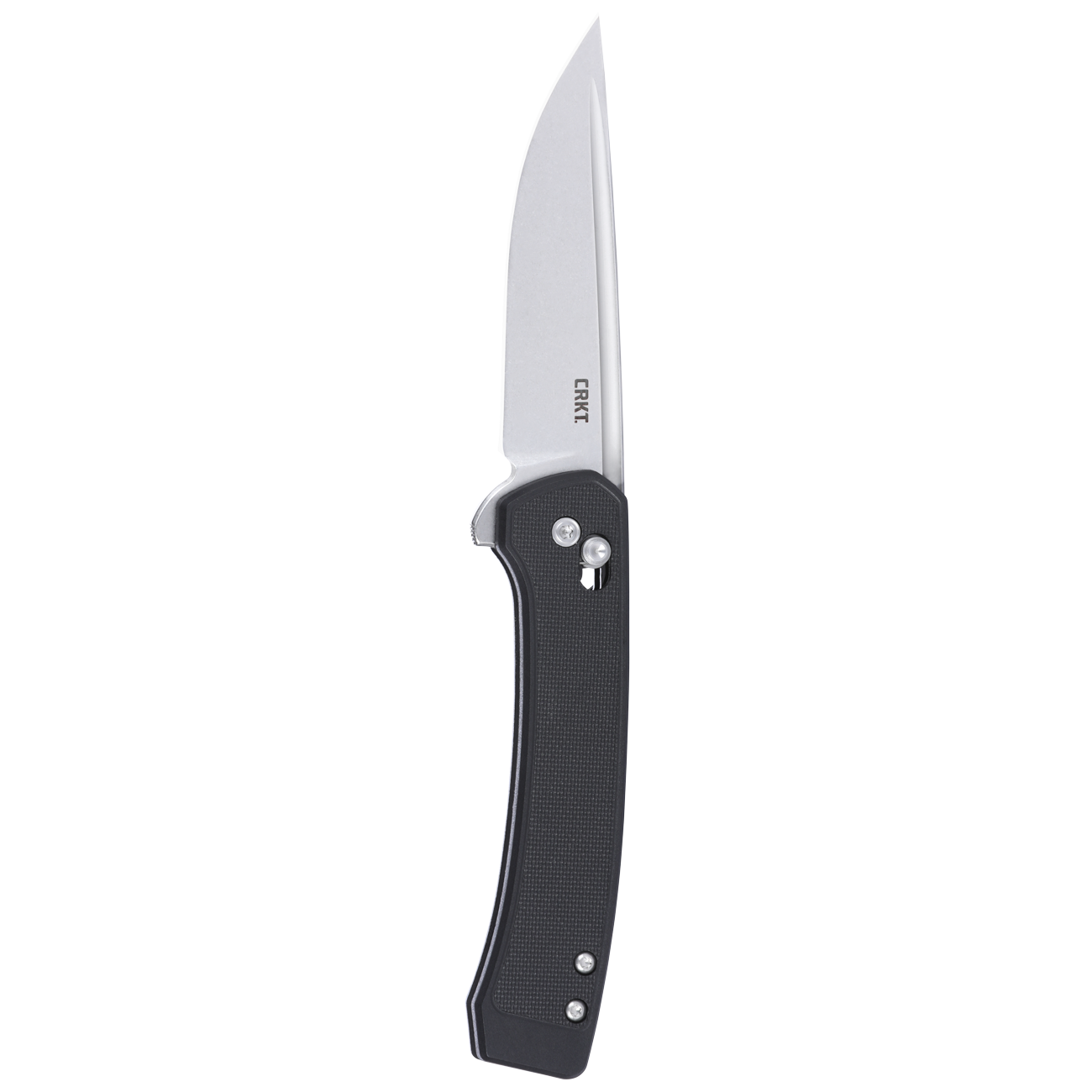 CRKT 7075 Q Compact Crossbar Lock Flipper Knife 3.05" 14C28N Stonewashed