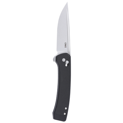 CRKT 7075 Q Compact Crossbar Lock Flipper Knife 3.05" 14C28N Stonewashed