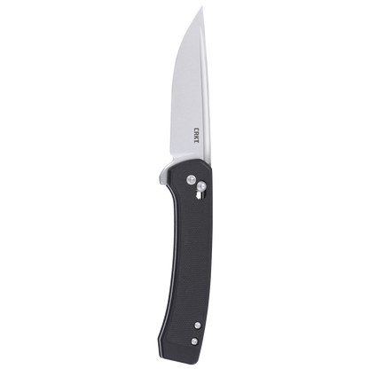 CRKT 7075 Q Compact Crossbar Lock Flipper Knife 3.05" 14C28N Stonewashed