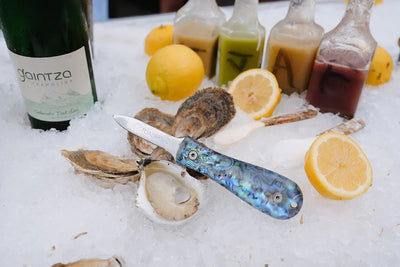 Toadfish Abalone Handled Oyster Shucking Knife