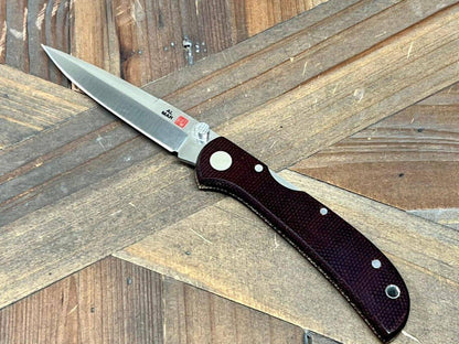 Al Mar Hawk Ultralight AM2BN2T Talon Brown Micarta Folding Knife (Japan) - NORTH RIVER OUTDOORS