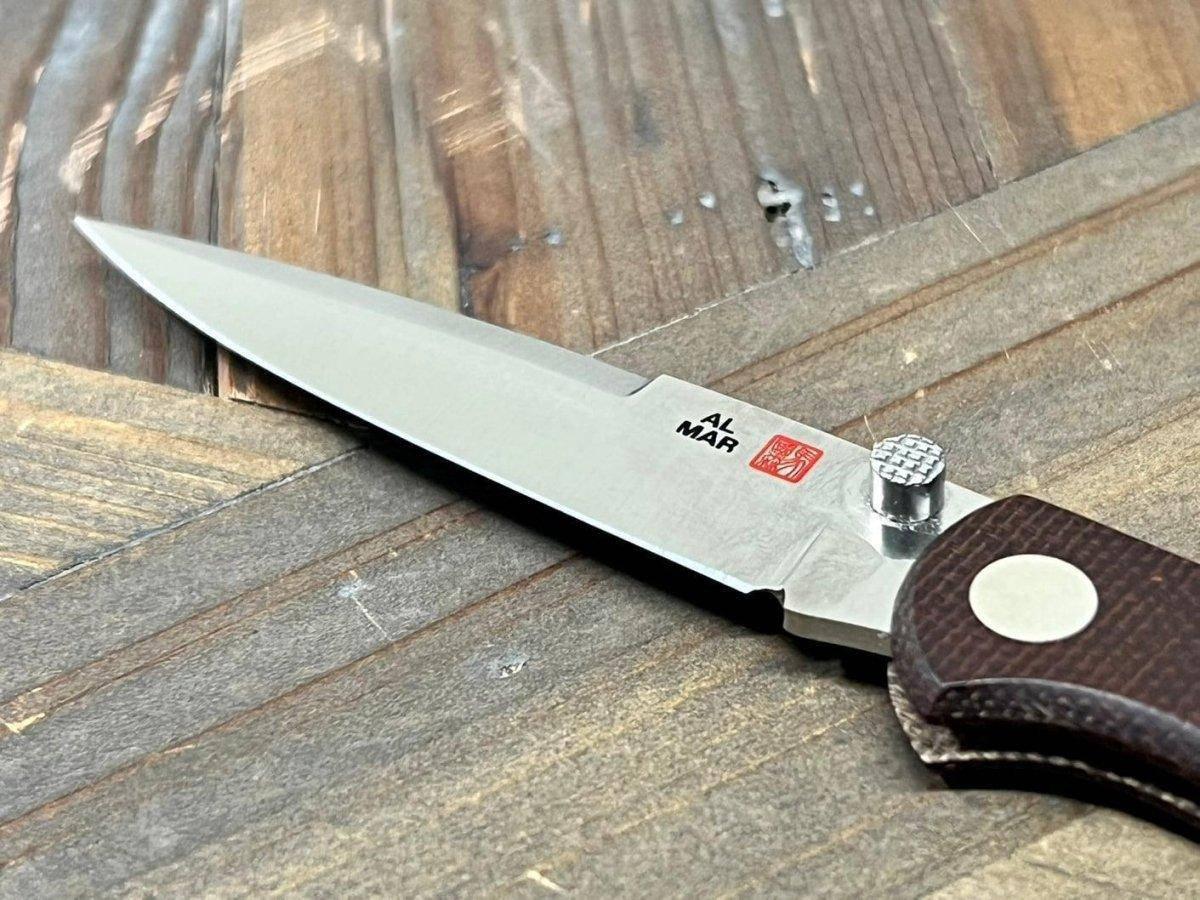 Al Mar Hawk Ultralight AM2BN2T Talon Brown Micarta Folding Knife (Japan) - NORTH RIVER OUTDOORS