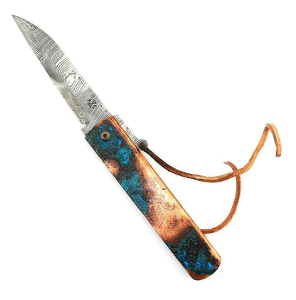 Andersson & Copra Urban Husky Damasteel Folder Knife #001 w/ Shipwreck Handles - NORTH RIVER OUTDOORS