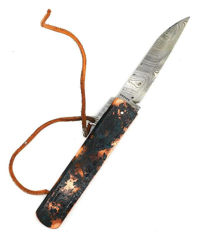 Andersson & Copra Urban Husky Damasteel Folder Knife #002 w/ Shipwreck Handles - NORTH RIVER OUTDOORS