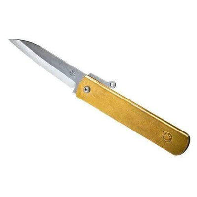 Andersson & Copra Urban Husky Friction Folder Knife Brass (2.9" Stonewash) - NORTH RIVER OUTDOORS