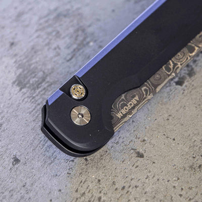 Arcform Slimfoot Auto Black Anodize Damascus Raindrop 3.1" (USA) - NORTH RIVER OUTDOORS