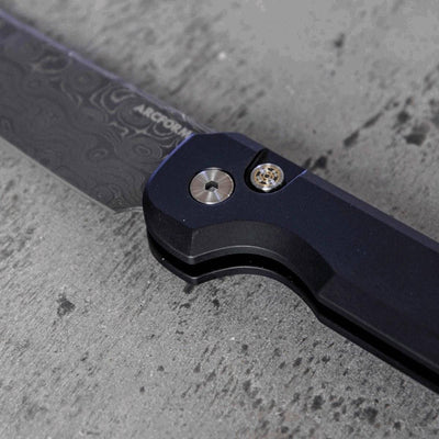 Arcform Slimfoot Auto Black Anodize Damascus Raindrop 3.1" (USA) - NORTH RIVER OUTDOORS