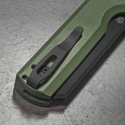 Arcform Slimfoot Auto OD Green Anodize Black Coated 3.1" 154CM Bade (USA) - NORTH RIVER OUTDOORS