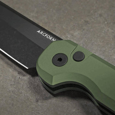 Arcform Slimfoot Auto OD Green Anodize Black Coated 3.1" 154CM Bade (USA) - NORTH RIVER OUTDOORS