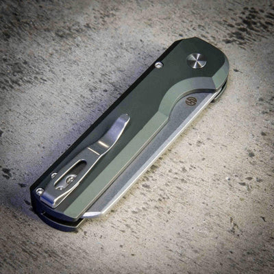 Arcform Slimfoot Auto OD Green Anodize Stonewash 3.1" 154CM Bade (USA) - NORTH RIVER OUTDOORS