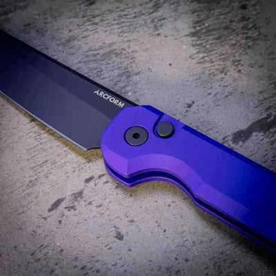 Arcform Slimfoot Auto Purple Anodize Black Coated 3.1" 154CM Bade (USA) - NORTH RIVER OUTDOORS