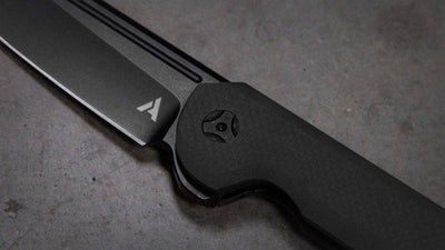 Darcform Slimfoot Ti Black G-10 M390 Flipper Blade 3.5" - NORTH RIVER OUTDOORS