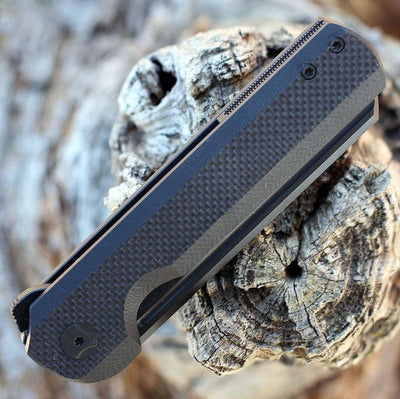 Darcform Slimfoot Ti Black G-10 M390 Flipper Blade 3.5" - NORTH RIVER OUTDOORS