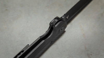 Darcform Slimfoot Titanium Carbon Fiber Handle Black M390 Flipper - NORTH RIVER OUTDOORS