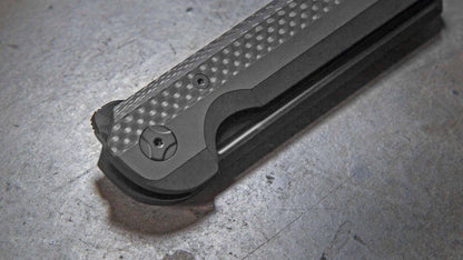 Darcform Slimfoot Titanium Carbon Fiber Handle Black M390 Flipper - NORTH RIVER OUTDOORS