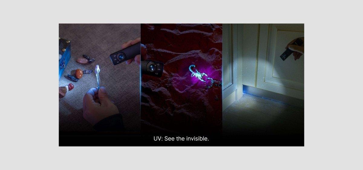 Arkfeld Pro Flashlight with LED Light, UV and Laser Flashlight 1300 Max Lumens - NORTH RIVER OUTDOORS